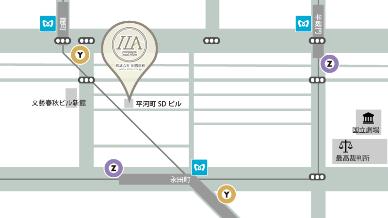 国際法務コンサルティング 相談事務所地図